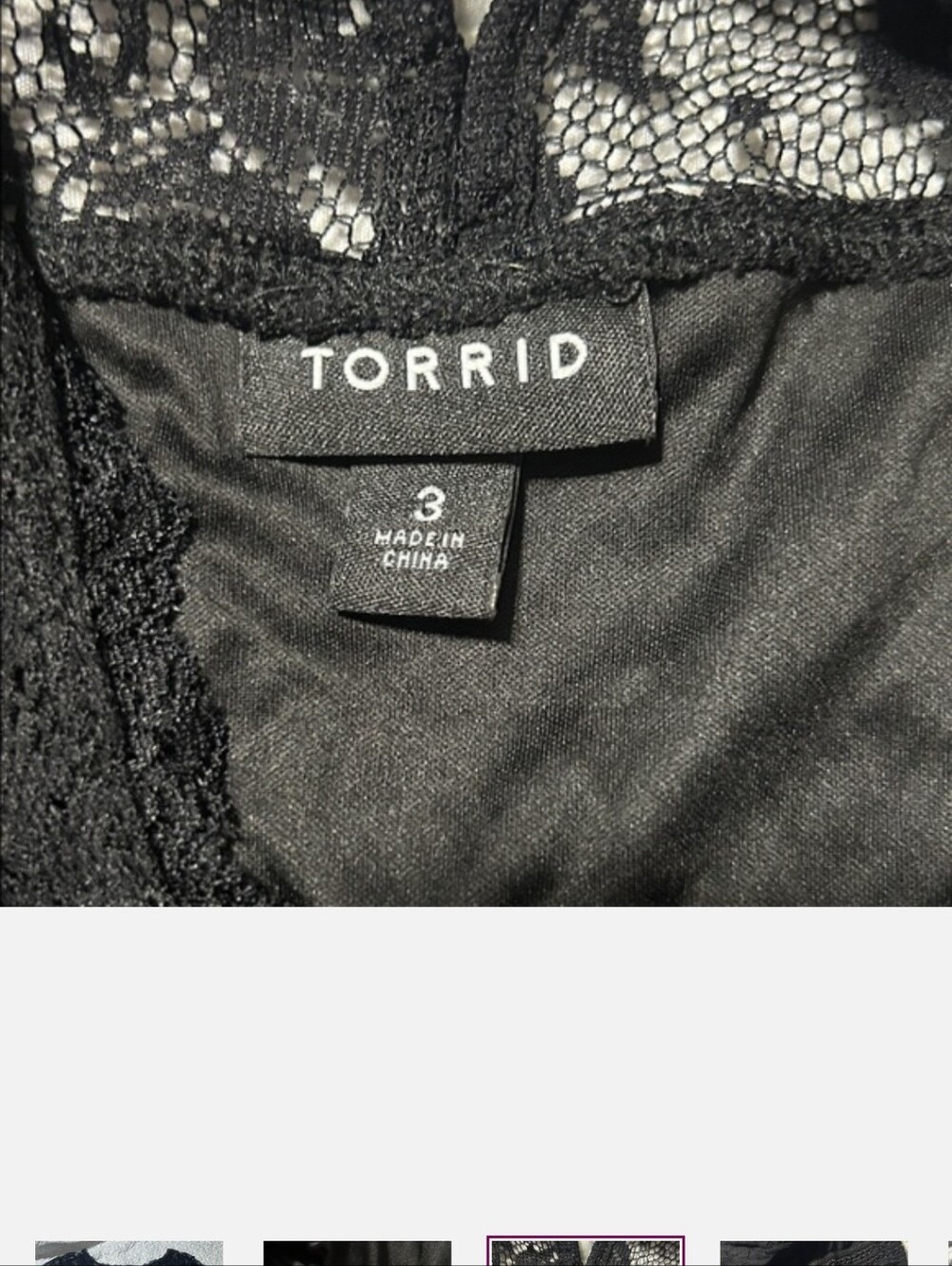 Torrid Black Lace Short Sleeve Blouse